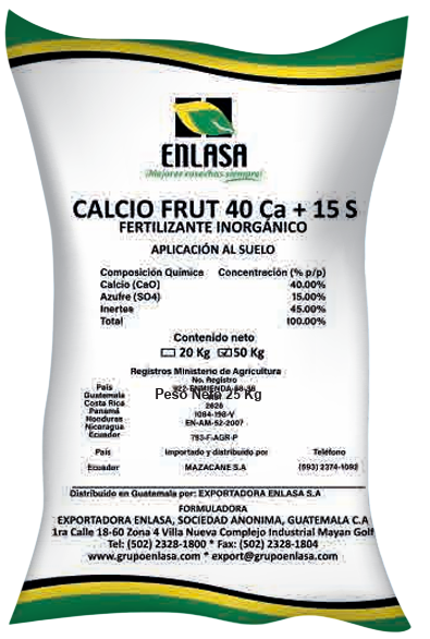 Calcio Frut 40 Ca + 15 S
